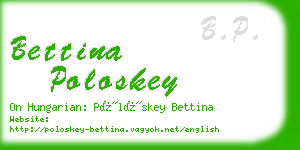 bettina poloskey business card